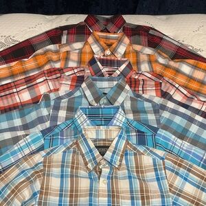 Boys set of 6 long sleeve button dress shirts Size 5